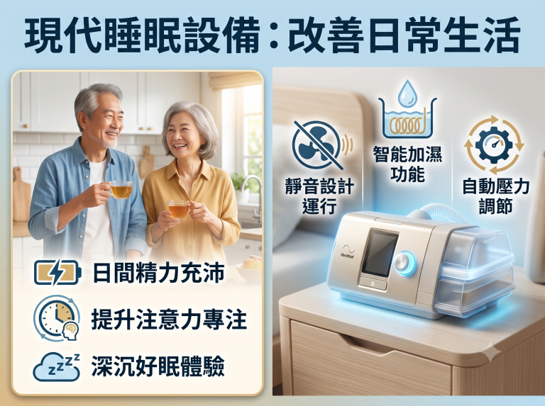 透過持續使用睡眠呼吸中止症治療儀，體驗改變人生的健康改善